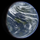 Interpretación artística de cómo sería Venus si su rotación permitiera un proceso de terraformación.